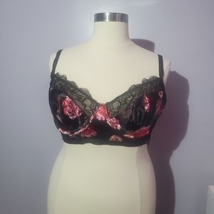 Torrid floral satin underwire bra plus size 2x